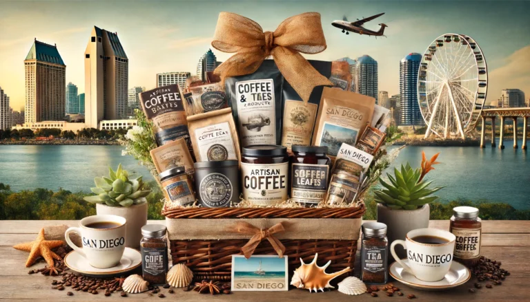 Artisan coffee and tea gift baskets in San Diego